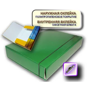 Папка-коробка А4 /iTEM306\06/ 60мм., на гумці, зелена