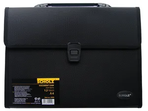 Портфель 12 відд., А4 "SCHOLZ" /10501/ чорний (1/10)