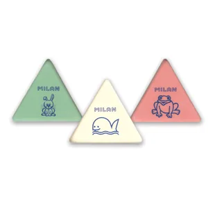 Eraser "MILAN" /3*3/ triangular, color, (30/750)