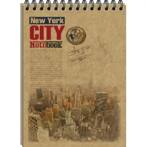 Notepad A5/80 "KRAFT" "Etching" /KF5180K/ ##, spiral on top. with perf. white (5/100)