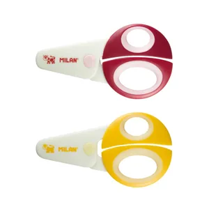 Scissors Milan /14690716/ Funny, 12.2 cm, mix 4, school, for paper, Display 16 pcs. (2/16/128)