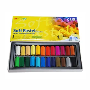 Пастель суха проф. 1/2 м'яка "Mungyo" /MPS-24/ 24 кол. "Soft Pastel" квадр./046/ (1/12)