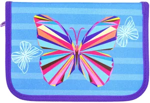 Pencil case "TIGER" /PR18-B02E/ 1 compartment, 2 compartments, b/n, PrimE/ Col, Kaleidoscope/ (girls) (1/24)