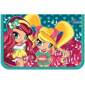 Pencil case "JO" /19192/ 1 compartment, 2 compartments. "Happy girls" (1/72)