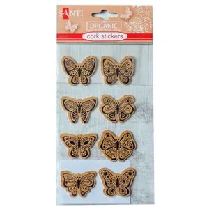 Cork sticker for creativity "SANTI" /740841/ 8 pcs (1/24)