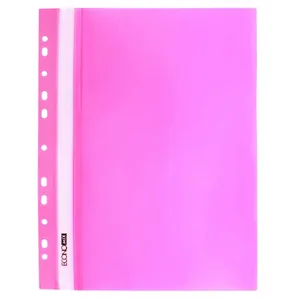 Speed ​​stapler pl. euro perf. "Economix" /E31508-09/ A4 pink, texture orange, 120/160 μm (10)