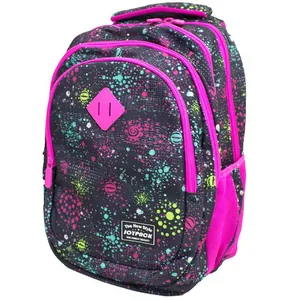 Backpack ort. "JO/Joypack" /SE-0043/ "Painting" 4 pcs., open/ headphones, open/laptop 44*30*18cm