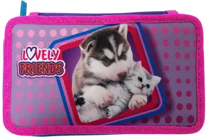 Pencil case "CLASS" /20503С/ 2 compartments, FULL. "Lovely Friends" (1/12/72)