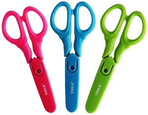 CHILDREN'S Scissors "UMKA" /NC408/ 12.7 cm, thickness. handles, with cover, 3 pcs. (24/288)