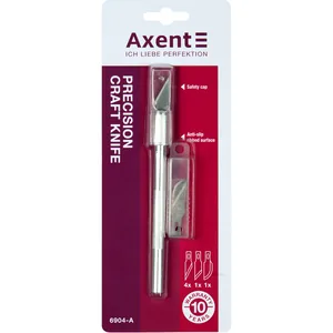 Model knife for design work "Axent" /6904-A/ with replaceable blades, 5 pcs (1/12)