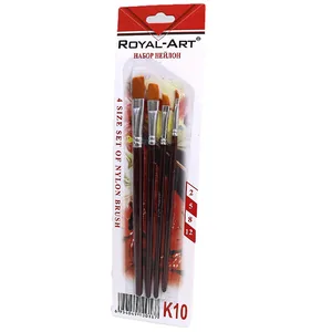 Set of brushes "Royal-Art" nylon /RA-K10/ - 4 pieces flat. (No. 2,5,8,12) (1/24)