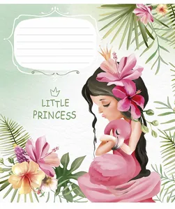 Student's notebook "Schoolboy" 12 sheets == /2977L/ "Little Princess" Glitter (girl) (30/300)