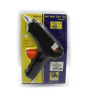 Hot-melt glue gun "JO" /DSCN0106/ "Black" with Euro plug, 1.1cm 40W (1/100)