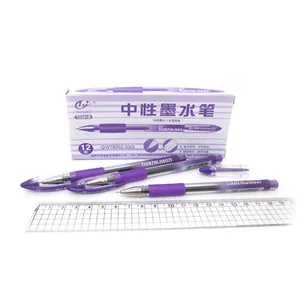 Gel pen Tianjiao TZ-501 (with grip) purple (12/144)