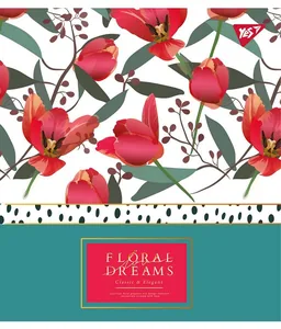 Зошит уч. "YES" 18арк.# /765182/ "Floral dreams" фольга золото+софт-тач+УФ-виб. (10/200)