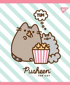 Зошит уч. "YES" 18арк.# /765191/ "Pusheen. Sweet cat"  УФ-виб.+глітер+софт-тач (10/200)
