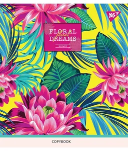 Student's notebook "YES" 24 sheets # /765239/ "Tropical paradise" neon+soft-touch (10/160)