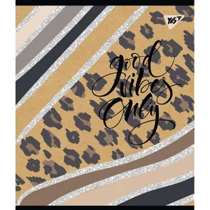 Student's notebook "YES" 24 sheets # /765102/ "Abstract" kraft, white+glitter (10/160)