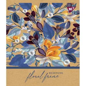 Student's notebook "YES" 24 sheets # /765101/ "Floral frame" kraft, white (10/160)