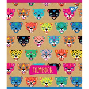 Student's notebook "YES" 24 sheets # /765103/ "Rainbow animal" kraft, white (10/160)