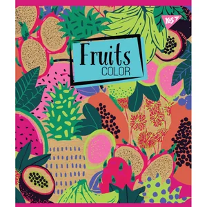Student's notebook "YES" 48 sheets # /765125/ "Fruits color" kraft, white (5/100)