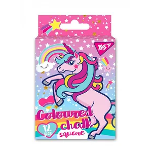 Colored chalk 12 pcs. square "YES" /400394/ "Unicorn" (1/96)