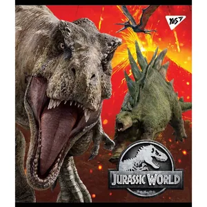 Student's notebook "YES" 18 sheets # /765316/ "Jurassic World" Iridium+hybrid selective varnish (10/200)