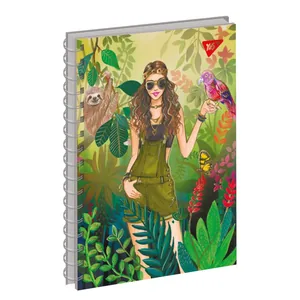 Notebook A5/96 # spiral "YES" /681598/ "Pretty Women" gold foil, kraft, white (3/48)