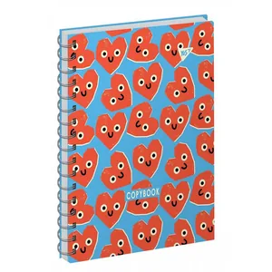 Notepad A6/64 "YES" /151625/ CLEAN, 7 PCS "Happy" double spiral, matte/lam+UV. (3/60)