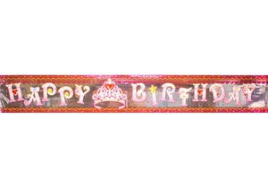 Гірлянда-банер "Maxi" /MX430127/ "Princess "Happy Birthday"" 12,5х360 см (1/24)