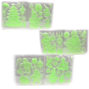 Stickers glow in the dark plastic "JO" /6526_119/ "Merry Chistmas" 23*29cm (1/12)
