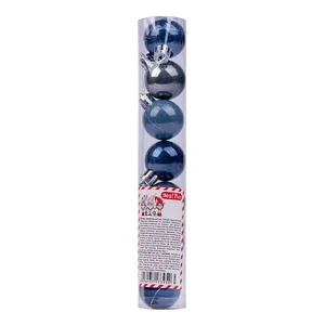 Set of Christmas balls "Yes! Fun" /973567/ d-3cm, 7 pcs./pack, dark. sapphire-3, depth blue-2, dark azure.-2; pearl (1/252)