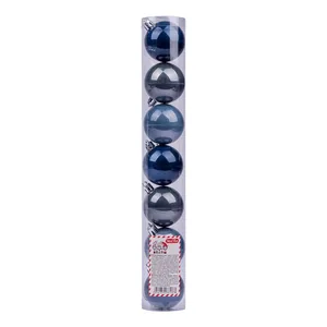 Set of Christmas balls "Yes! Fun" /973581/ d-5cm, 7 pcs./pack, dark. sapphire-3, depth blue-2, dark azure.-2; pearl (1/96)