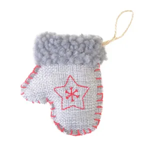 Pendant "Yes! Fun" /973473/ "Glove", gray with a star, h-9 cm (1/360)