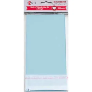 Set of blue blanks for cards "Santi" /952290/ 10cm*20cm, 230g/m2, 5 pcs. (1/100)