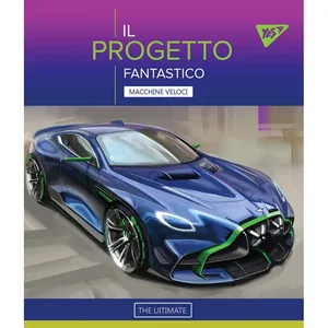 Student's notebook "YES" 18 sheets == /765203/ "Fantastic cars" iridium (10/200)