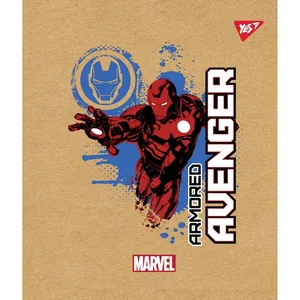 Student's notebook "YES" 12 sheets # /765068/ "Marvel. Avenger" kraft, white (10/250)