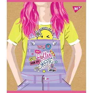 Student's notebook "YES" 18 sheets # /765079/ "Girls" kraft, white (10/200)