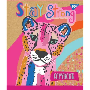 Student's notebook "YES" 24 sheets == /765113/ "Rainbow animal" kraft, white (10/160)