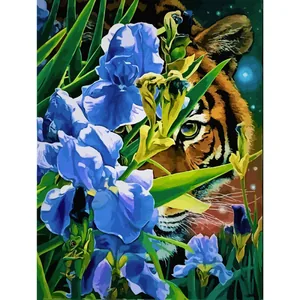 Painting on cardboard with contour "ROSA START" 30*40 Animals No. 12 WITHOUT PAINTS /GPA284121/