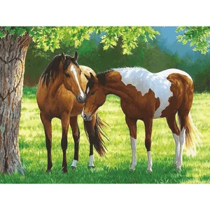 Painting on cardboard with contour "ROSA START" 30*40 Animals No. 6 WITHOUT PAINTS /GPA284114/
