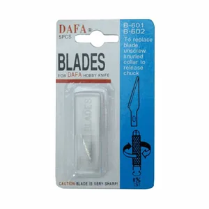 Set of blades for a model knife "DAFA" /941B601/206/ 5 pcs, B-601 (B-56), 40x0.8 mm (1/20)
