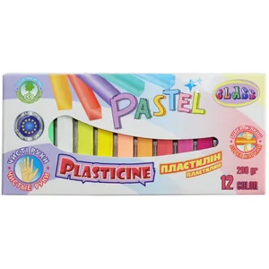 Пластилін "CLASS" "Чисті руки" 12кол. /7653C/ 200г.PASTEL, ECO (1/60)