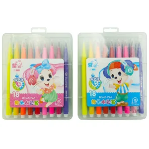 Felt-tip pen brush "JO" 18 col. /215-18/ "Mouse" plastic pack (1/12/72)