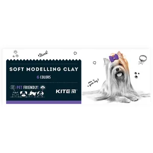 Plasticine wax "Kite" /K22-081/ 6 pcs*120 g. "Kite Dogs" (1/60)