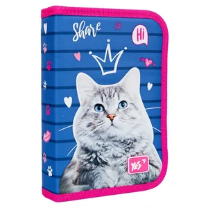 Pencil case solid "YES" /533332/ HP-03 1 compartment. 1 division Cats (1/48)