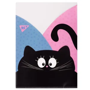 Corner folder A4 "YES" /491928/ "Meow", 3 shaped compartments (1/10/600)