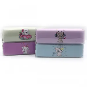 Pencil case "JO" /P2375/ 1 compartment. "Kitty", 20x6x4 cm, mix with foam rubber (12)