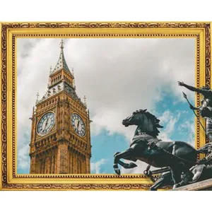 Diamond mosaic "JO" /0256ELT/ "Big Ben" on a stretcher 40*50cm