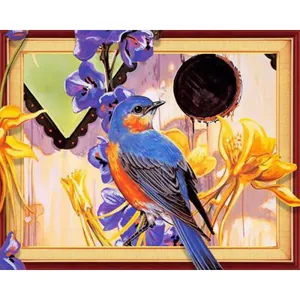 Diamond mosaic "JO" /0351ELT/ "Bird" on a stretcher 40*50cm